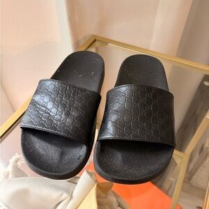 Gucci Black Slide Sandals